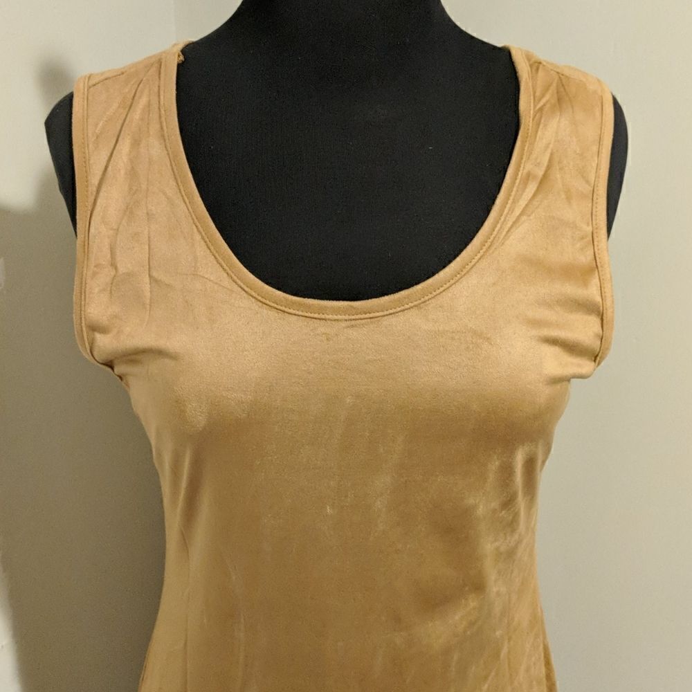 Christian Siriano S,M,L, Camel/Tan Fringe Tank Dress - Picture 3 of 9